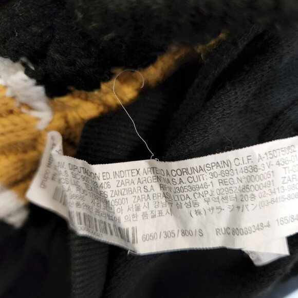 Zara sweatshirt top Sweatshirt knit V-neck collar Size Small - Picture 5 of 5